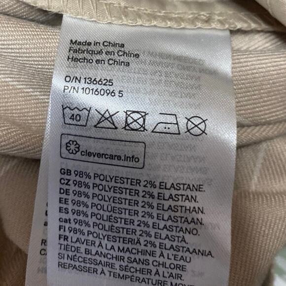 NEW H&M Divided Beige Tan Striped High Waist Wide Leg Trousers Dress Pants XXL - Picture 5 of 5